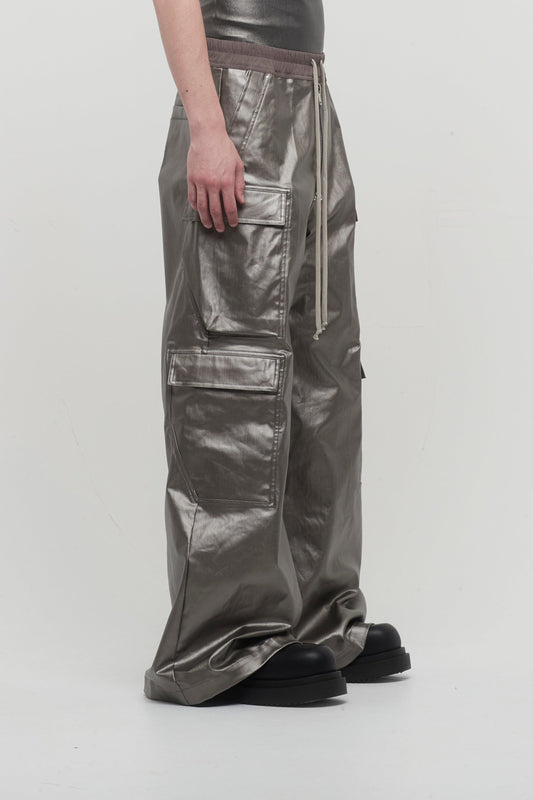 Rick Owens Cargo Belas in Gun Metal side