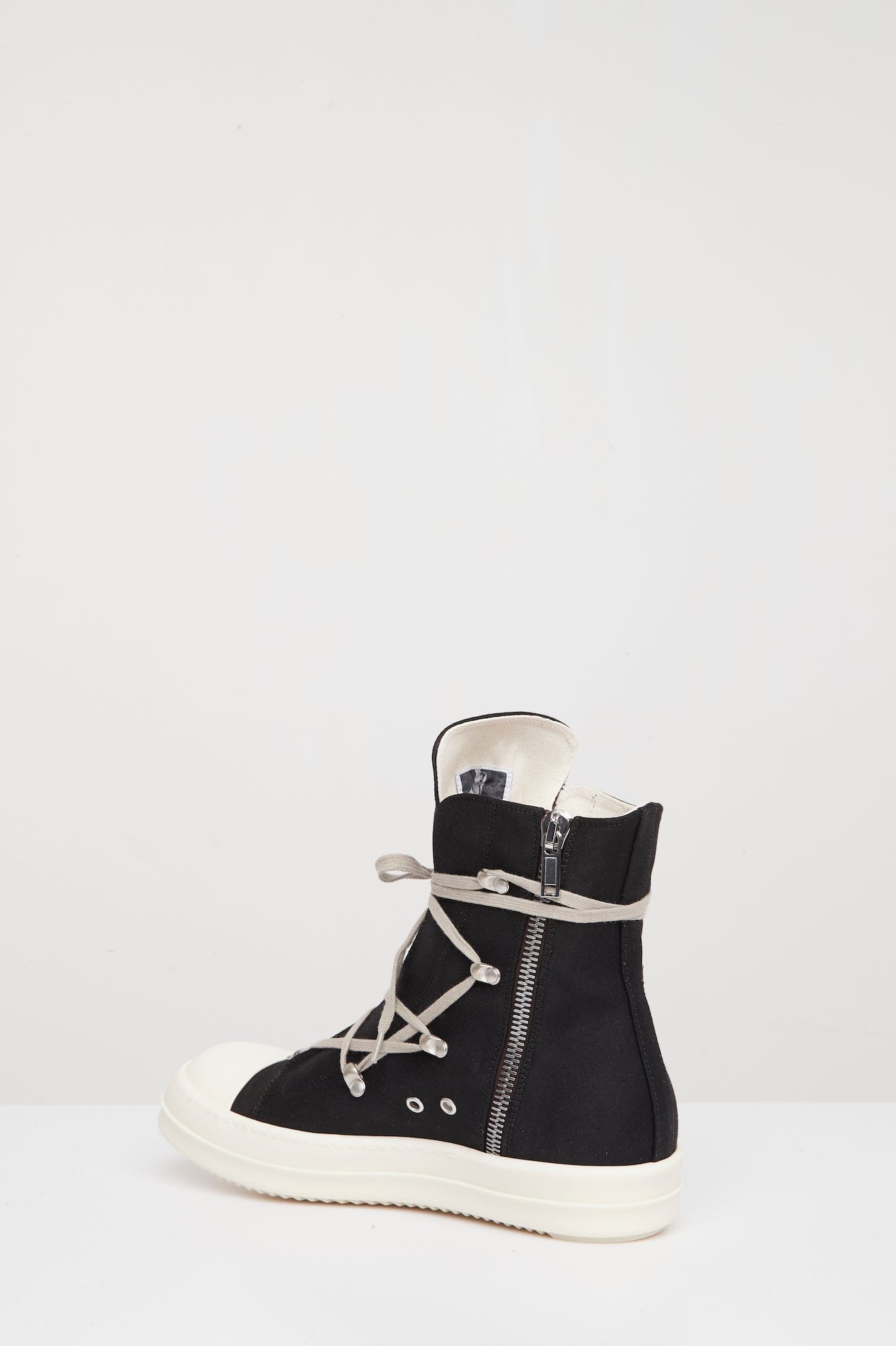 Rick Owens DRKSHDW Hexa Sneaks in Black Pearl angled back