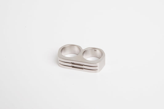 Rick Owens Double Grill Ring front