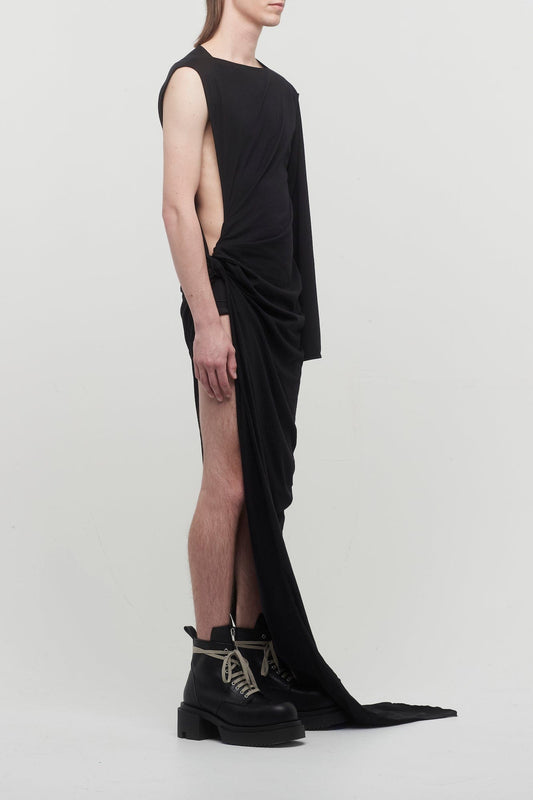 Rick Owens DRKSHDW Edfu Gown in Black Jersey side