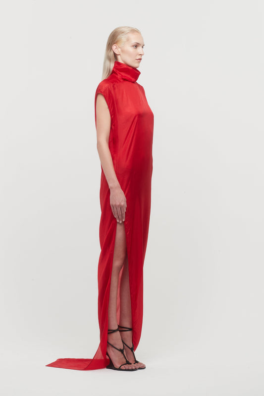 Rick Owens Edfu T Dress in Cardinal Red side
