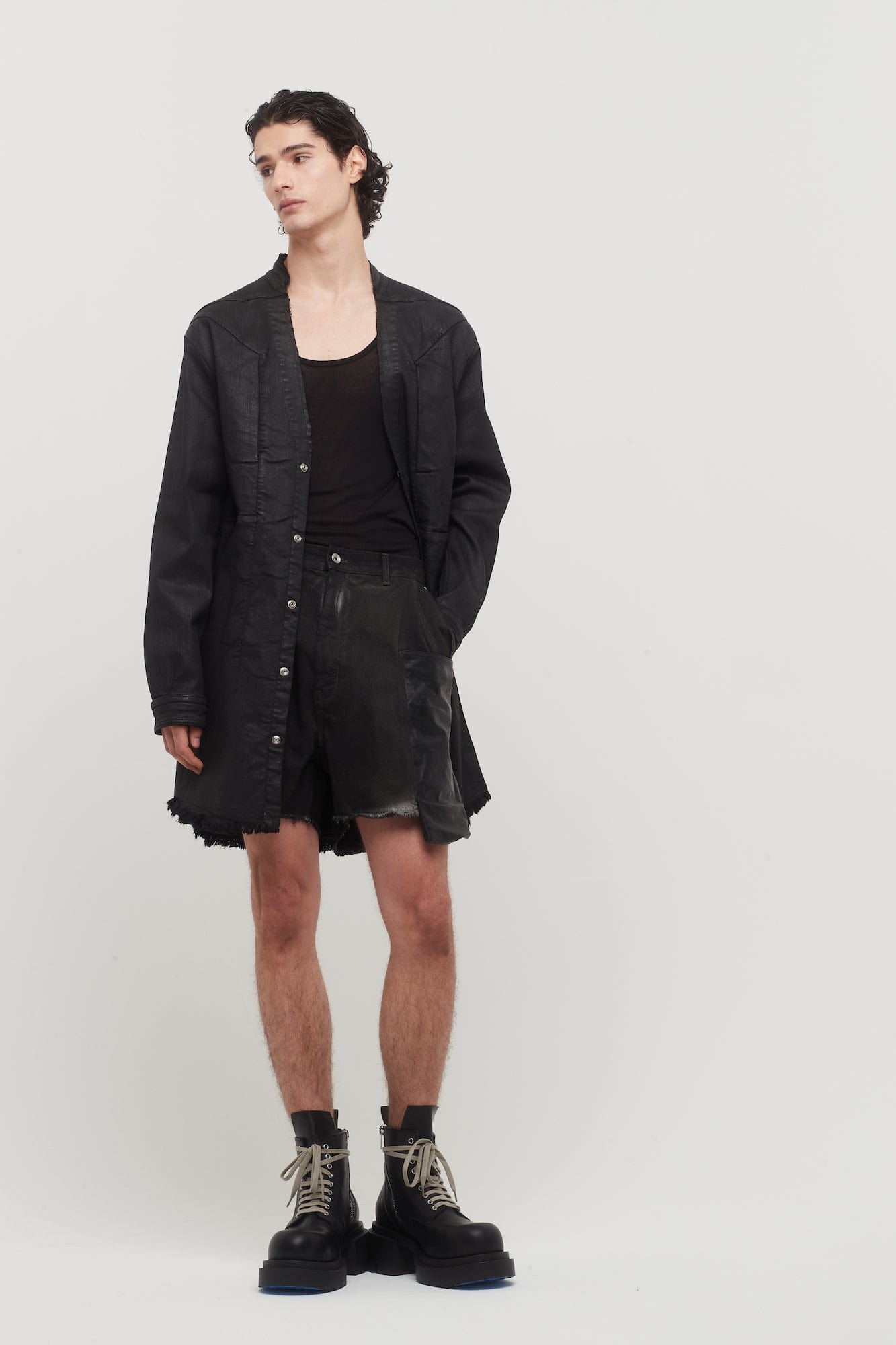 Rick Owens Stefan Cargo Shorts full look