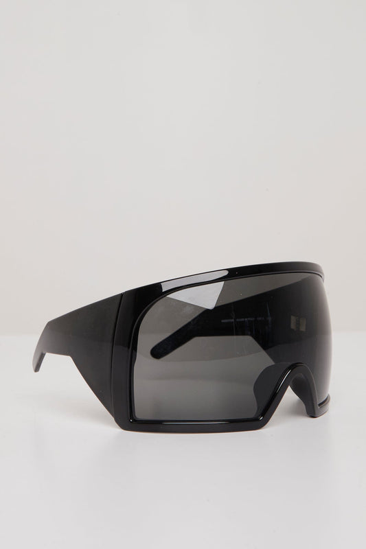 Rick Owens Kriester Sunglasses in Black angled front