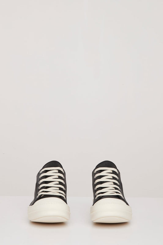Rick Owens Mens Low Ramone Sneaks in Black front