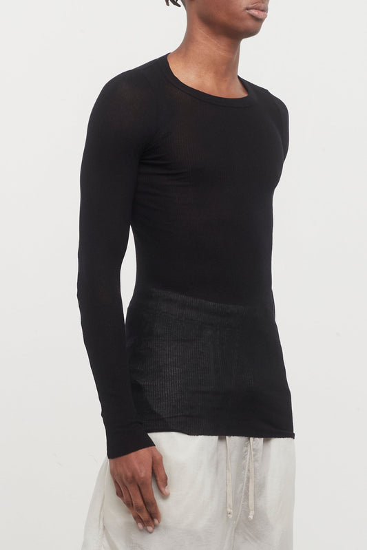 Rick Owens Rib LS T in Black side