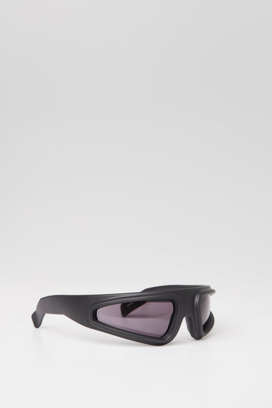 Rick Owens Ryder Sunglasses in Black angled front