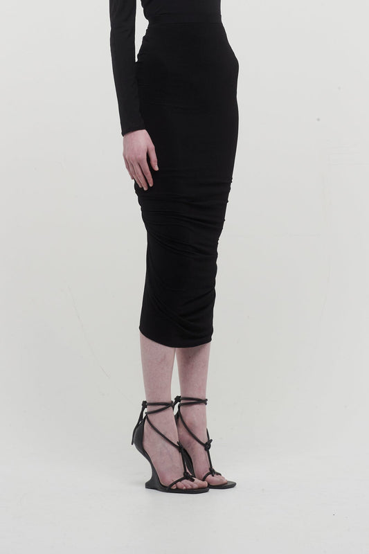 Rick Owens Shrimp Skirt in Black side