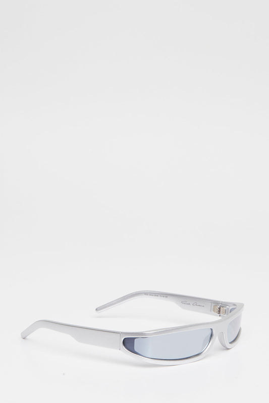 Rick Owens Sunglasses Fog Silver Temple angled front