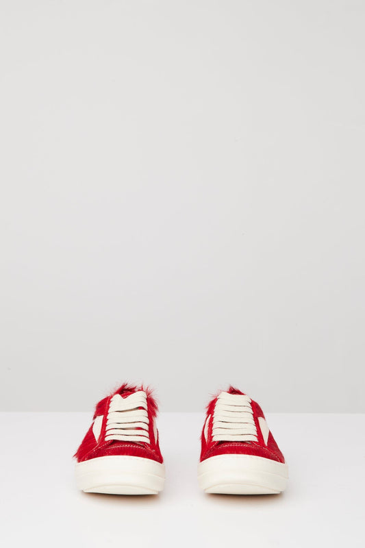 Rick Owens Vintage Sneaks in Cardinal Red front