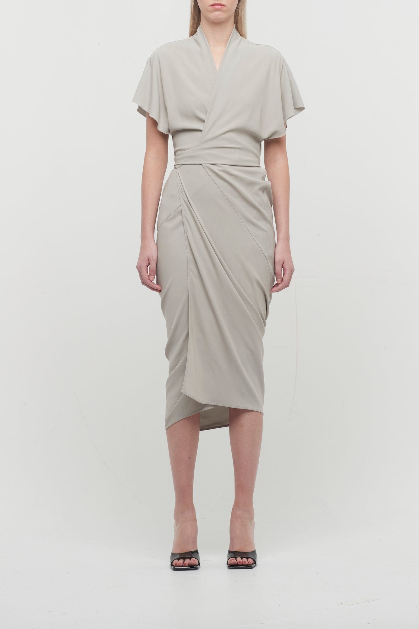 Rick Owens Wrap Dress in Pearl Antidote Fashion and Lifestyle Rick Owens Wrap Dress in Pearl Antidote Fashion and Lifestyle