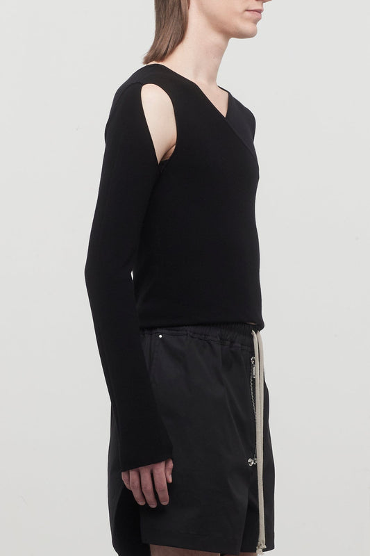Rick Owens Banana Ziggy Top in Black side