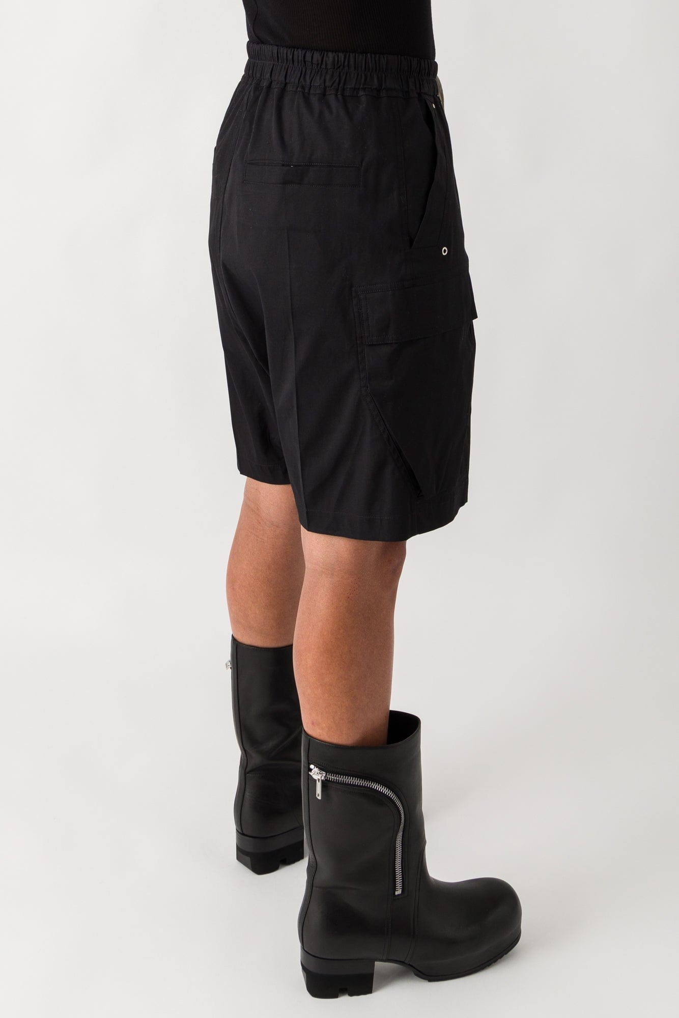 Rick Owens Cargobela Shorts in Black SS25 back
