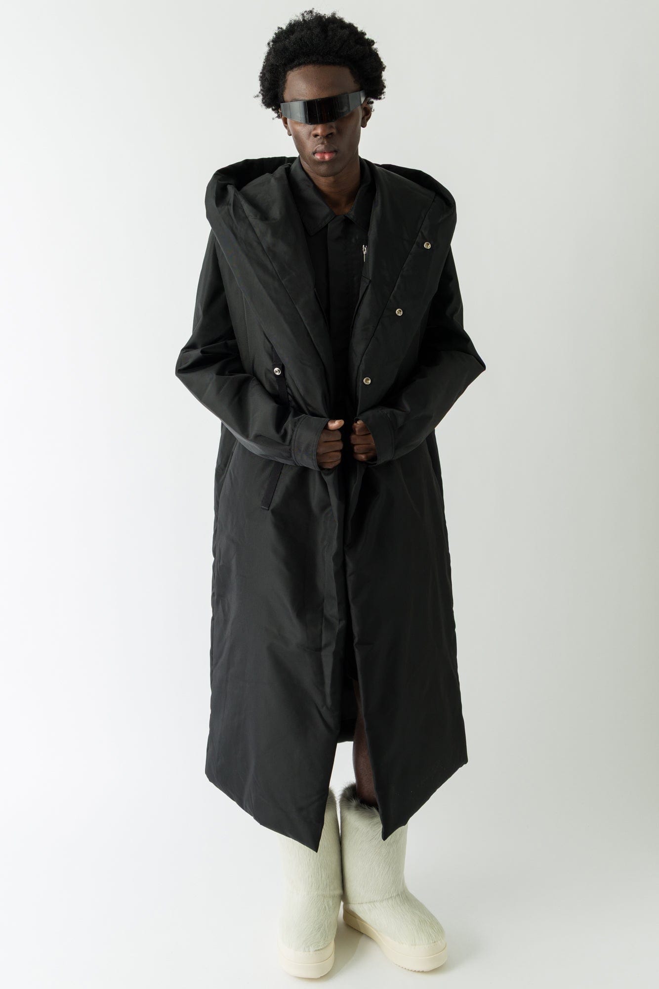 Rick Owens DRKSHDW Hooded Liner full look