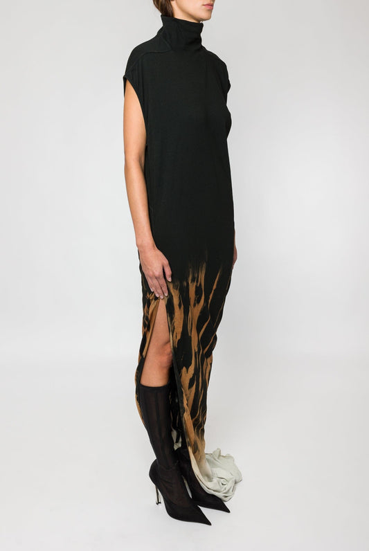 Rick Owens DRKSHDW Edfu T Dress in Black Terra Sun side