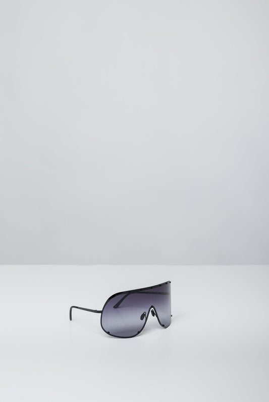 Rick Owens DRKSHDW Shield Sunglasses in Black Degrade side