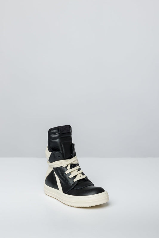Rick Owens Kids Geobaskets in Black front angle