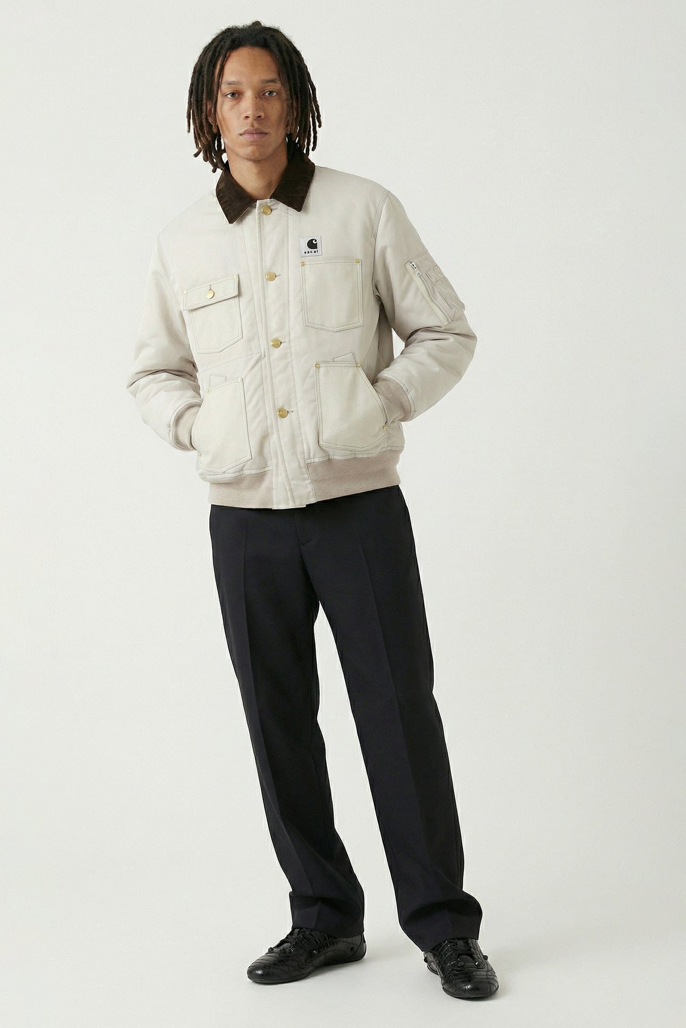 Sacai Carhartt WIP Nylon Twill x Duck Blouson full look