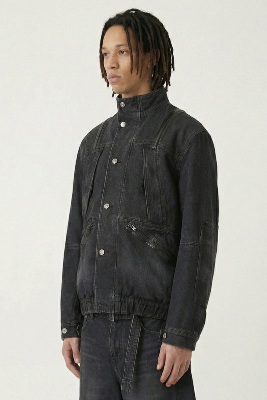 Sacai Denim Blouson in Black side