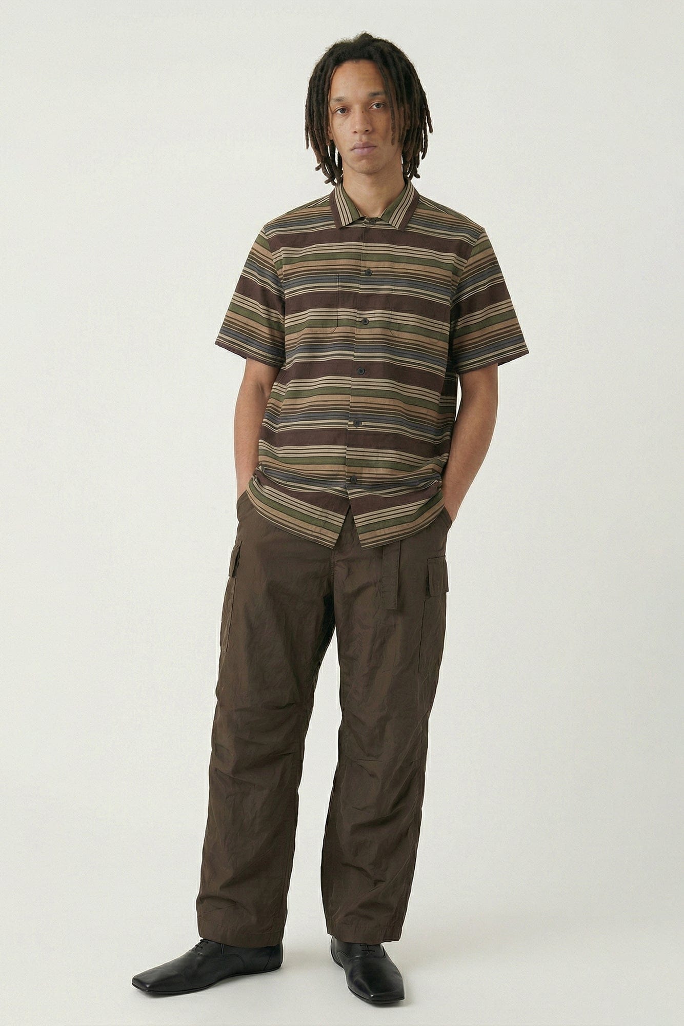 Sacai Horizontal Stripe Shirt full look