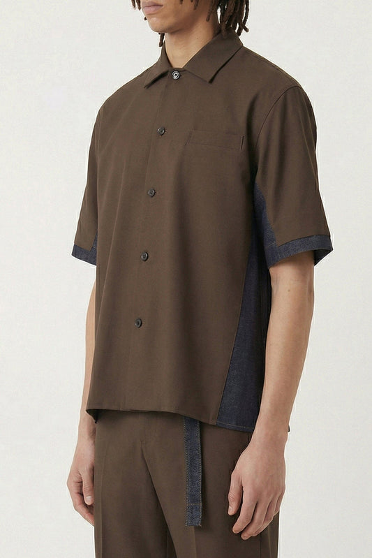 Sacai Suiting x Denim Shirt side