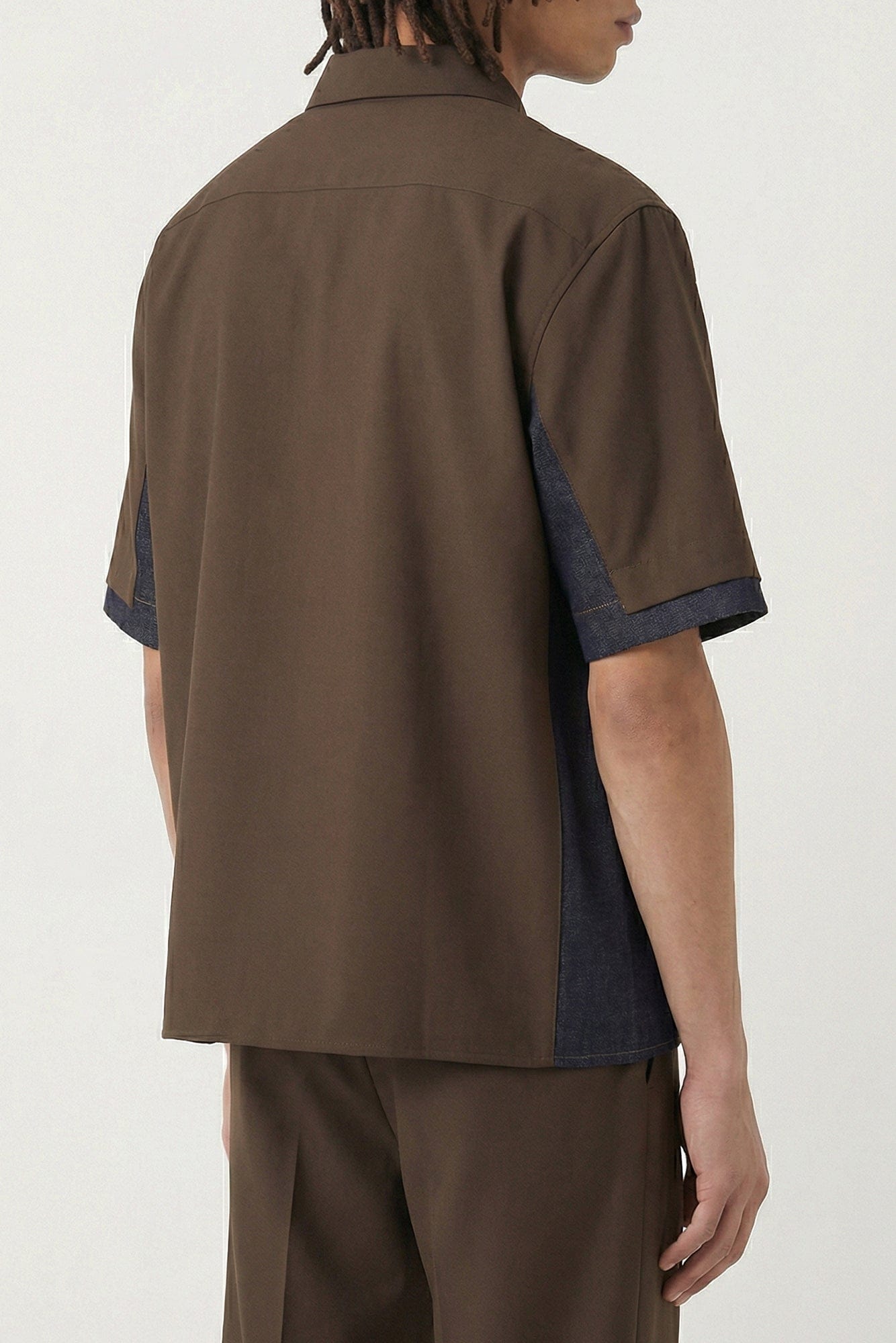 Sacai Suiting x Denim Shirt back