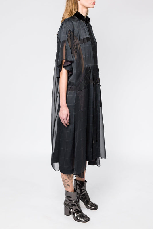 Sacai Windowpane Dress side