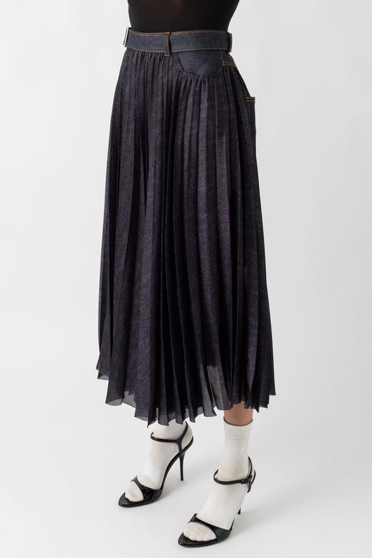 Sacai Denim Mix Skirt side