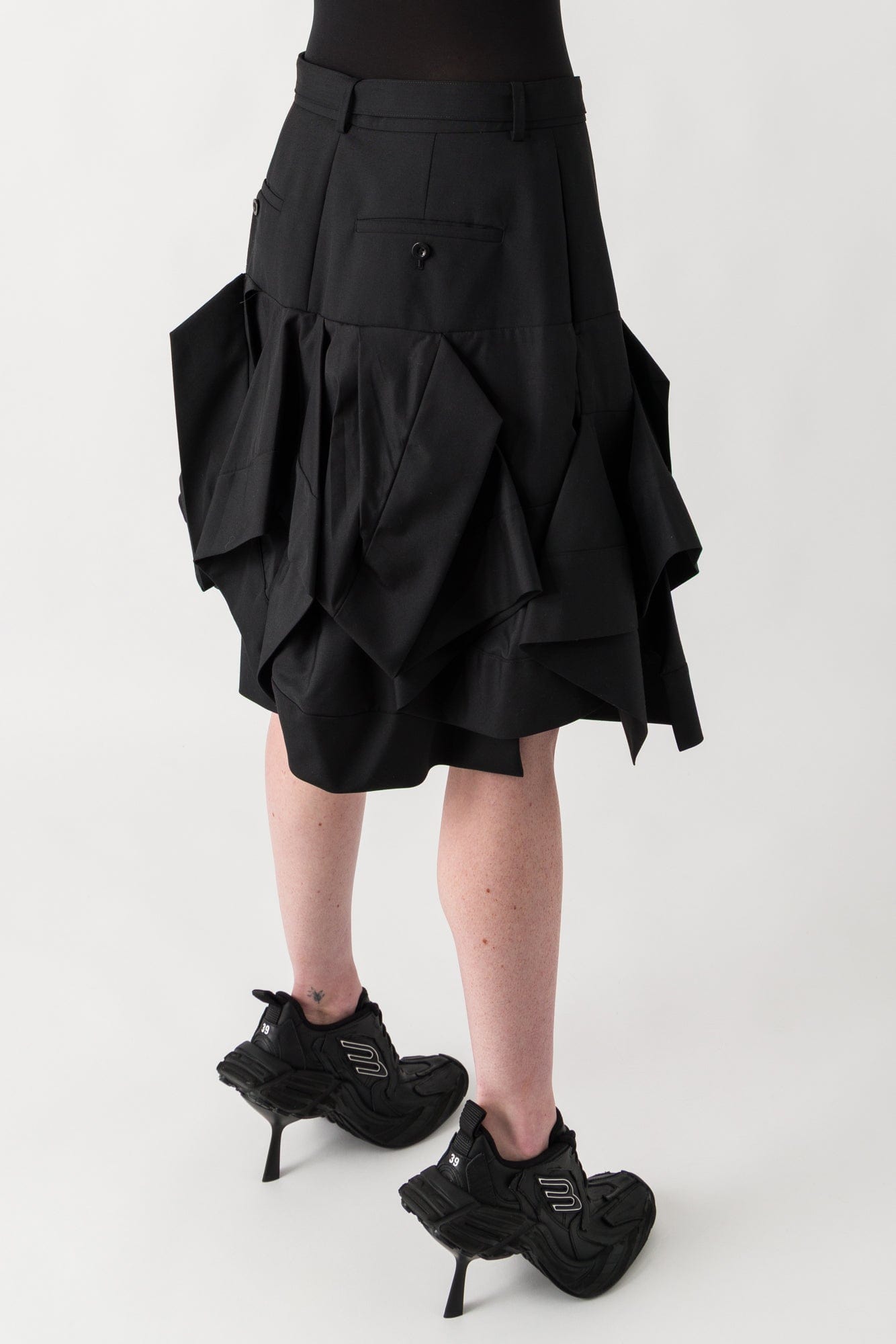 Sacai Suiting x Poplin Skirt back