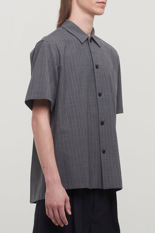 Sacai Chalk Stripe Shirt in Grey side