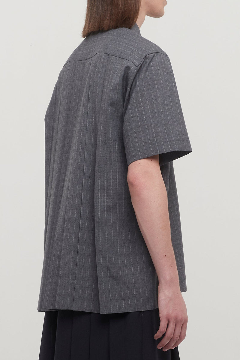 Sacai Chalk Stripe Shirt in Grey