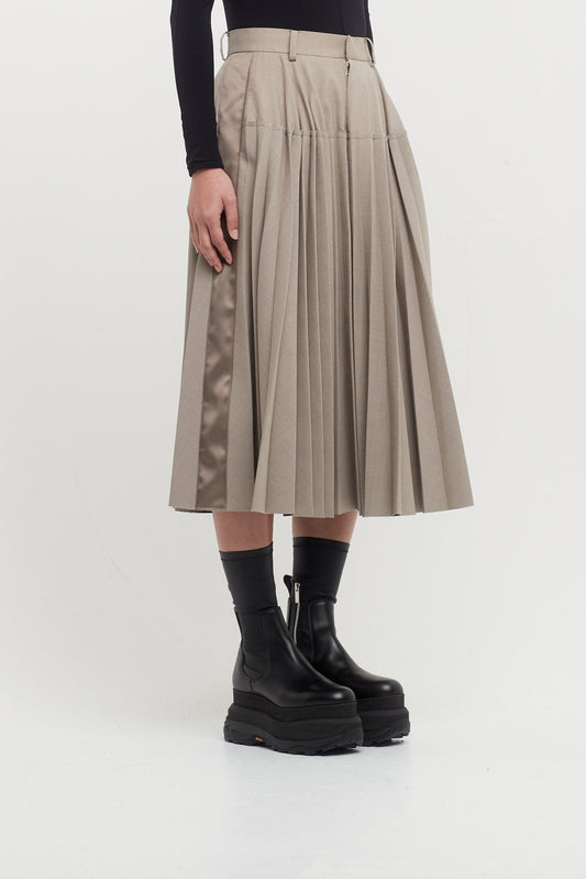 Sacai Suiting Bonding Skirt side