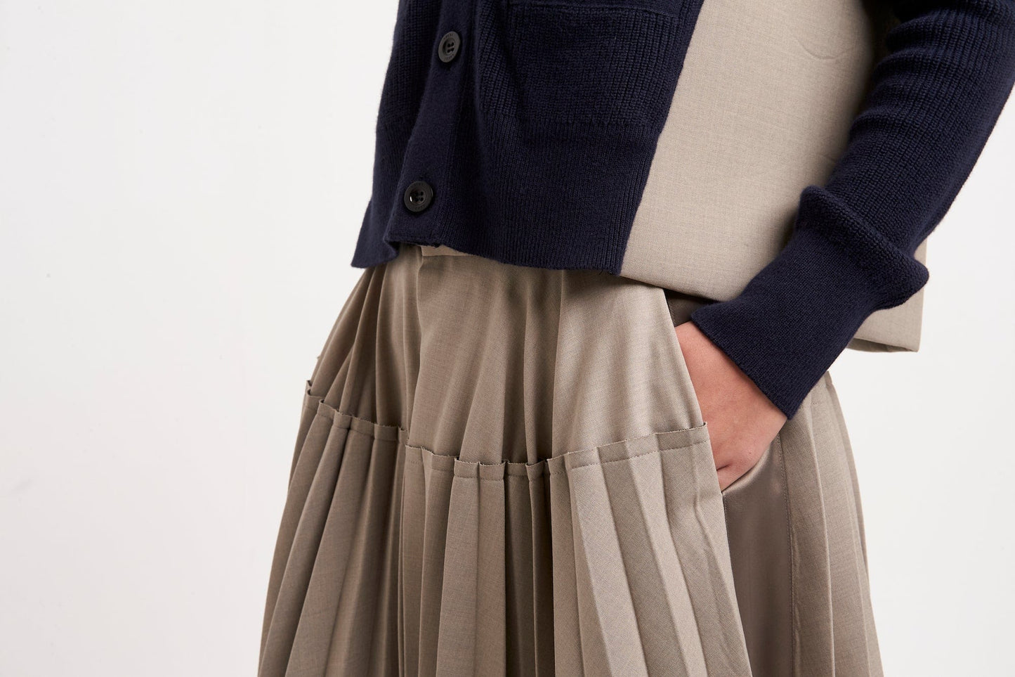 Sacai Suiting Bonding Skirt detail