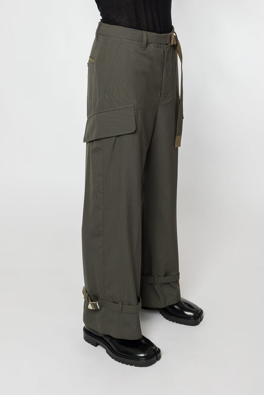 Sacai Suiting Pants in Khaki side