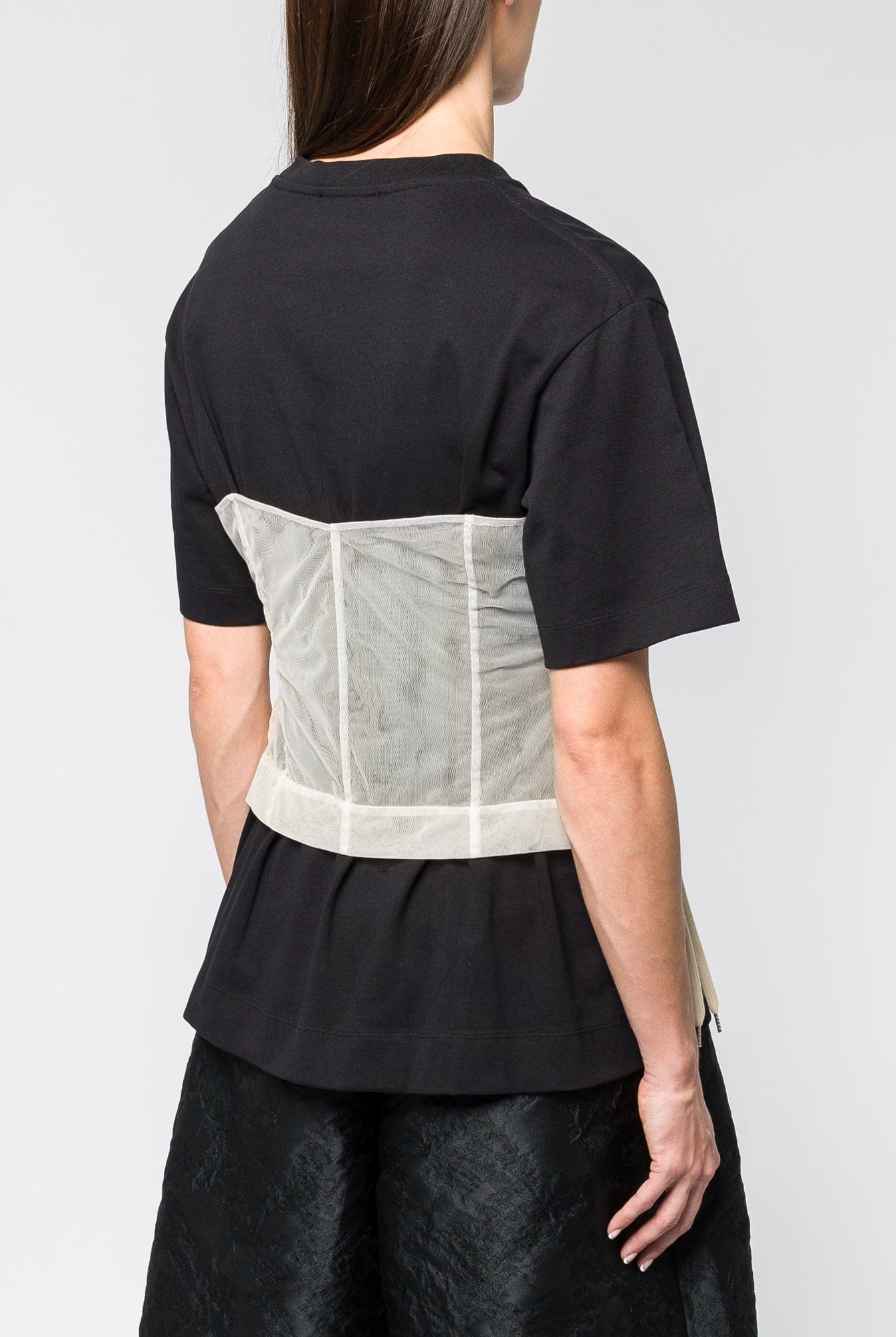 Simone Rocha Boxy T-Shirt With Corset Panel back