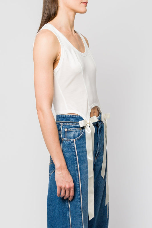 Simone Rocha Easy Tank with Bow Tails side