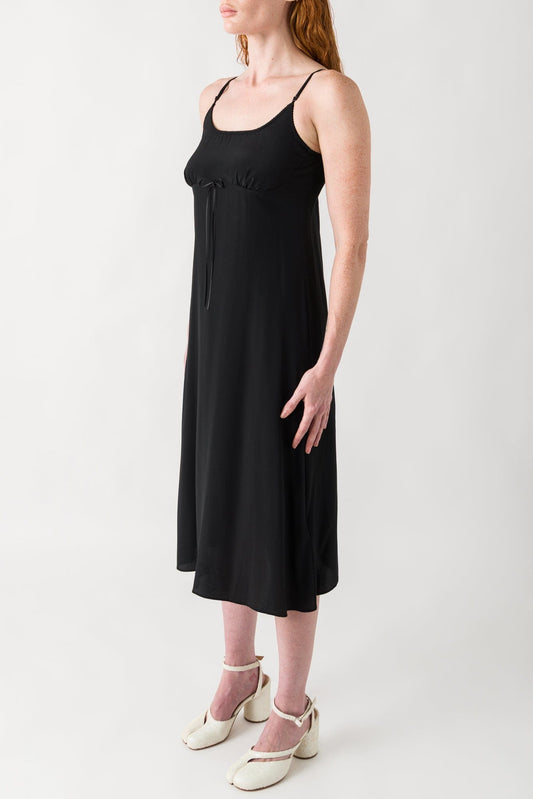 Simone Rocha Negligee Bow Detail Slip Dress in Black side