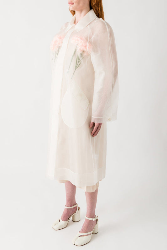 Simone Rocha Sheer Stuffed Carnation Car Coat side