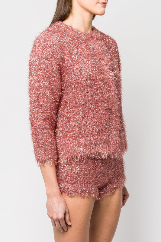 Simone Rocha Tinsel Knit Sweater Jacket side