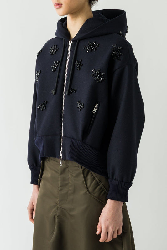Simone Rocha Hooded Embroidered Bomber Jacket side