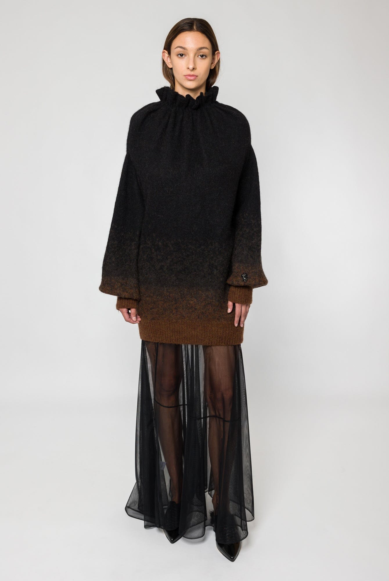 Simone Rocha Oversized Gathered Pleated Neck Jumper back