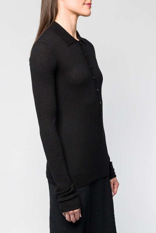 The Attico Cashmere Polo Sweater side