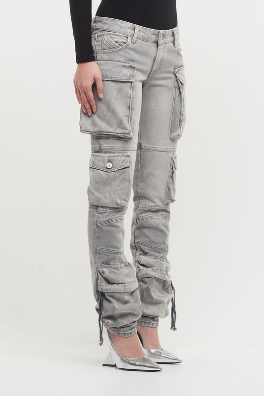 The Attico Essie Long Pants in Grey side
