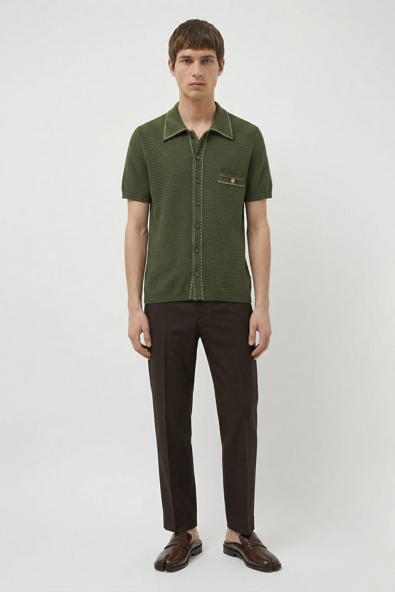 Versace Knit Polo full look