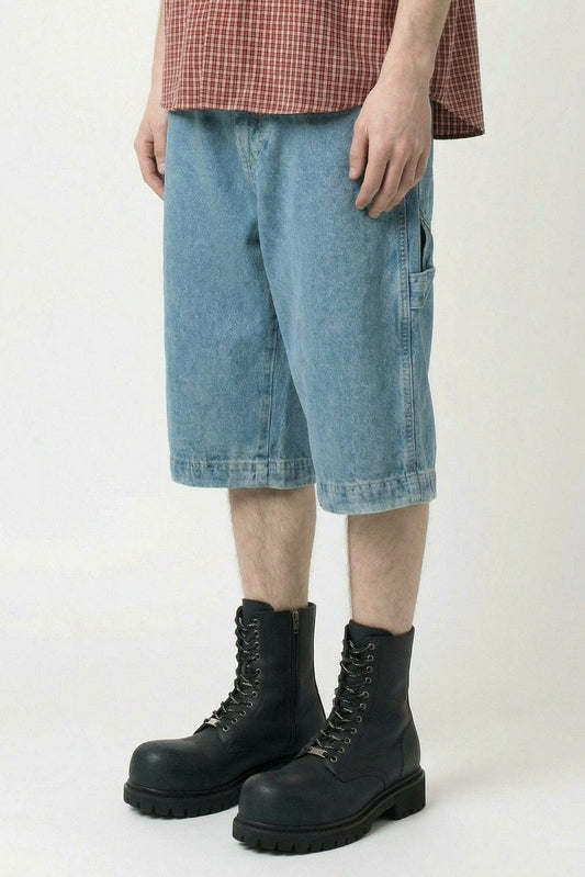 Vetements Biker Cross Hip-Hop Denim Shorts side