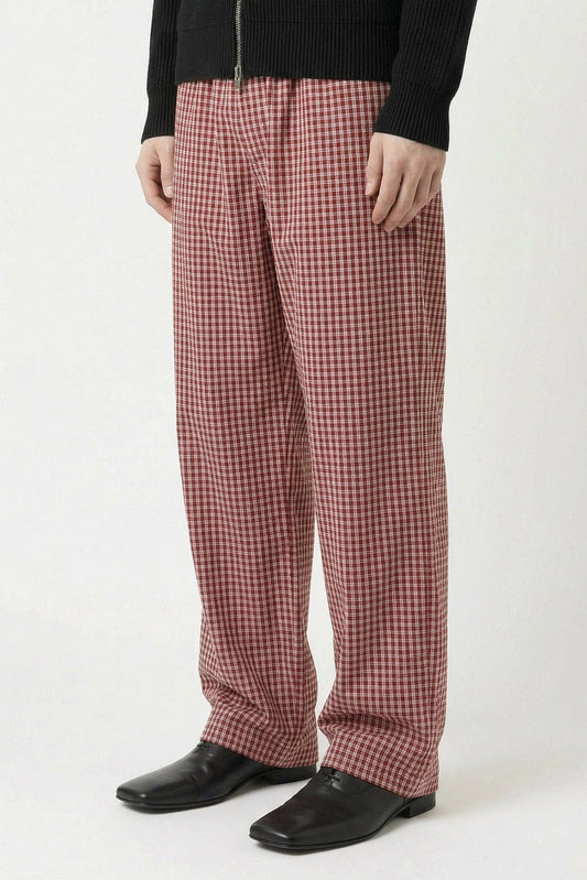 Vetements Pyjama Pants in Red Check side