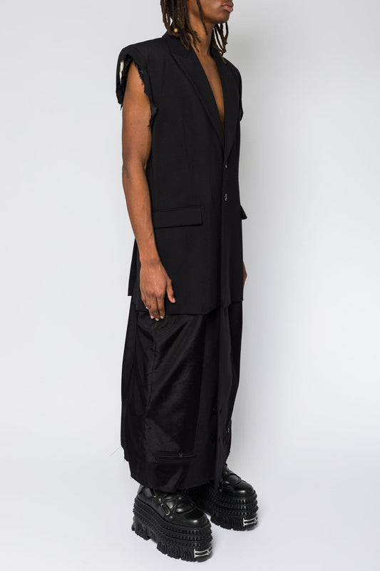 Vetements Deconstructed Sleeveless Lining Coat side