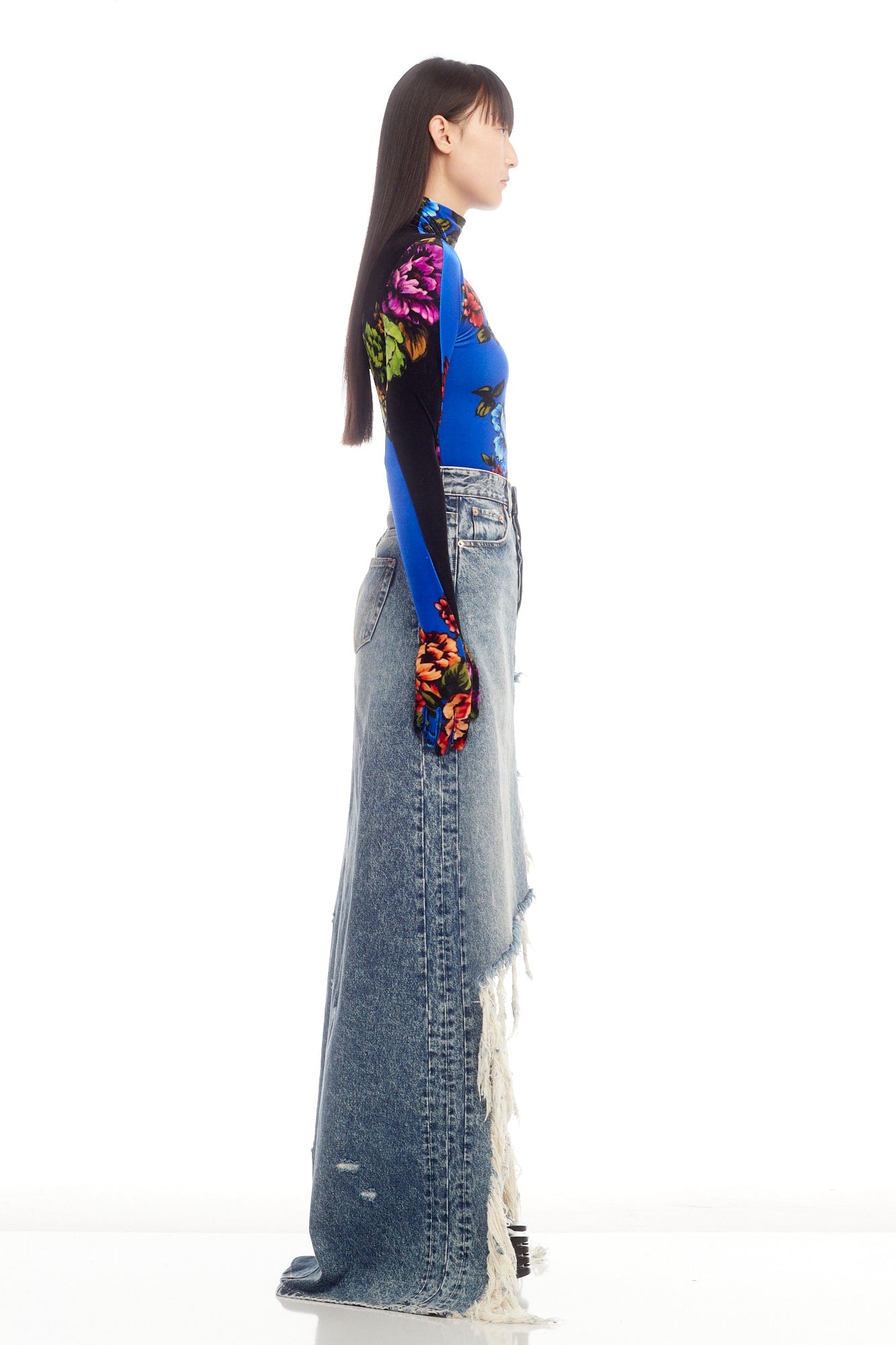 Vetements Flower Styling Top with Gloves in Floral side 2