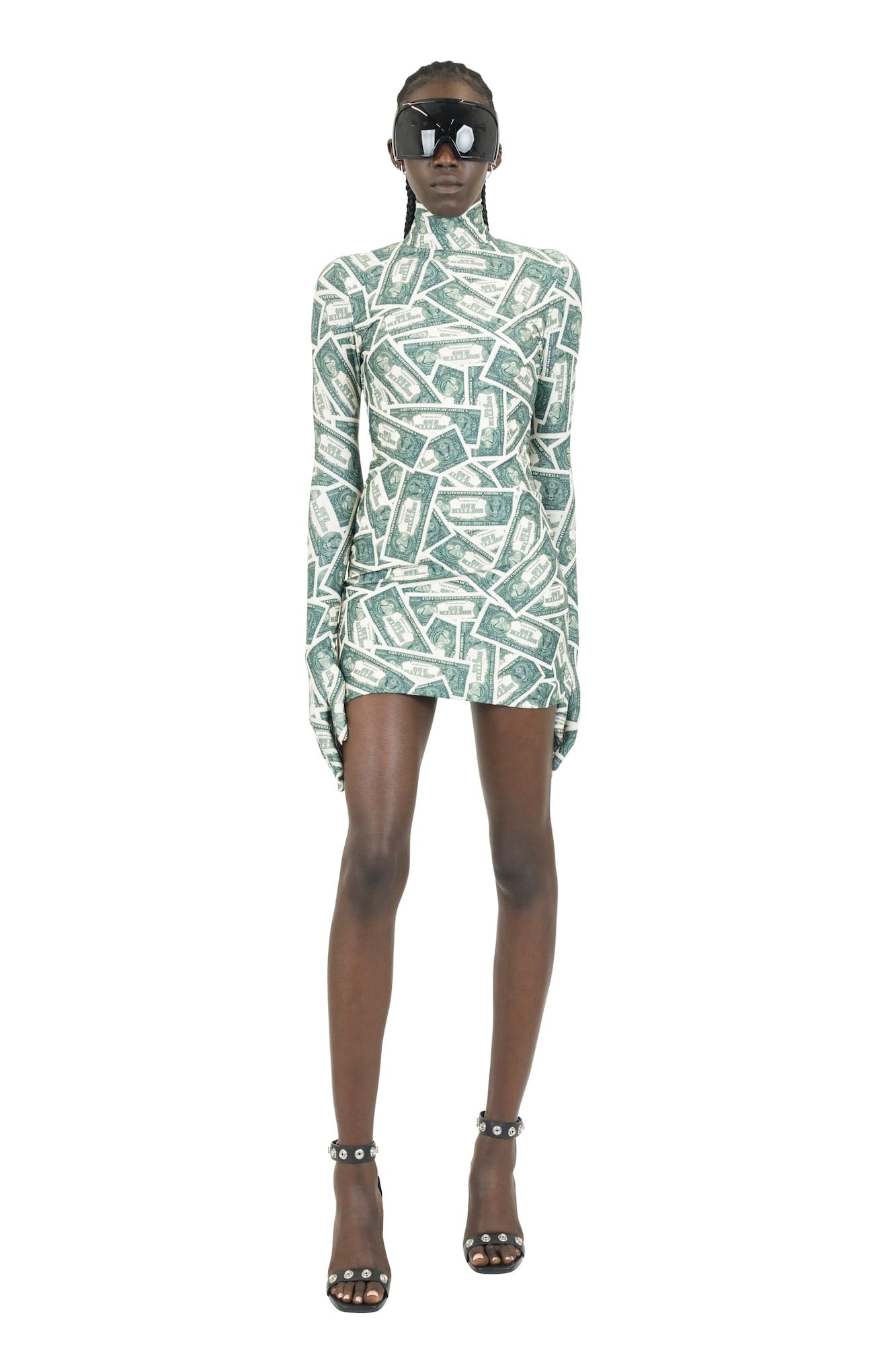 Vetements Million Dollar Styling Dress with Gloves in Green Vetements Million Dollar Styling Dress with Gloves in Green