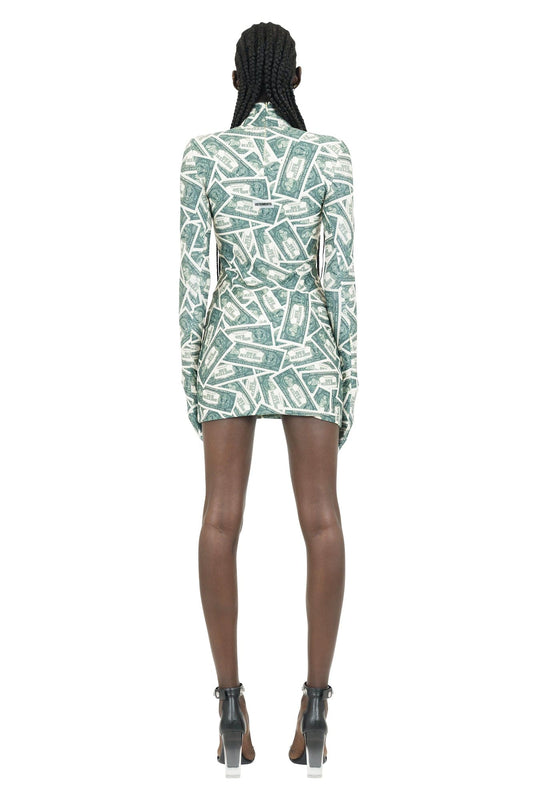 Vetements Million Dollar Styling Dress with Gloves in Green back
