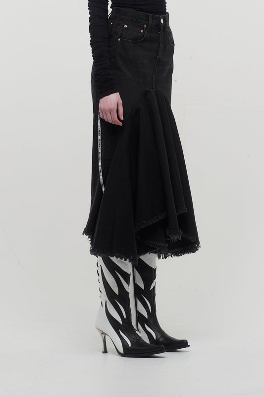 Vetements Denim Midi Skirt side